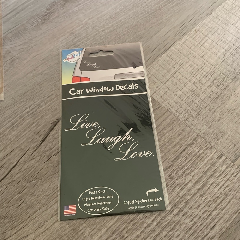 NWT Automobile decals. Live, Laugh, Love